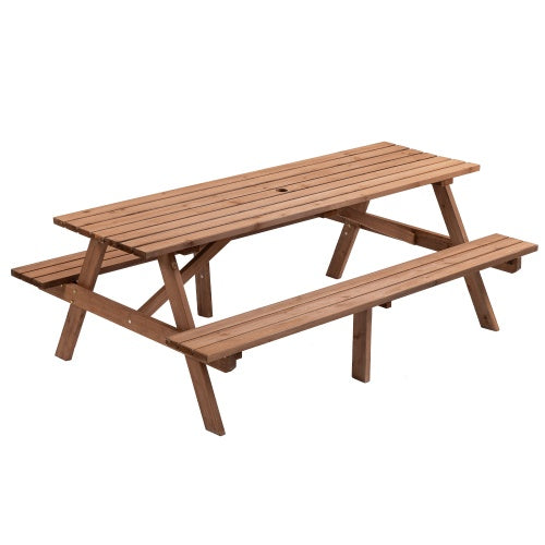 8-Person Wooden Picnic Table 2220LBS – Decorislane