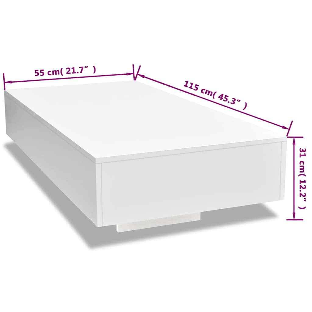 High-Gloss Coffee Table for Living Room Decorislane