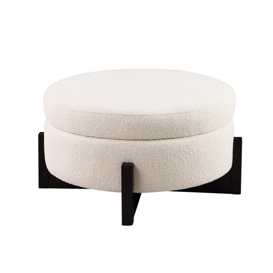 Beige Ottoman Footrest for Living Room Decorislane