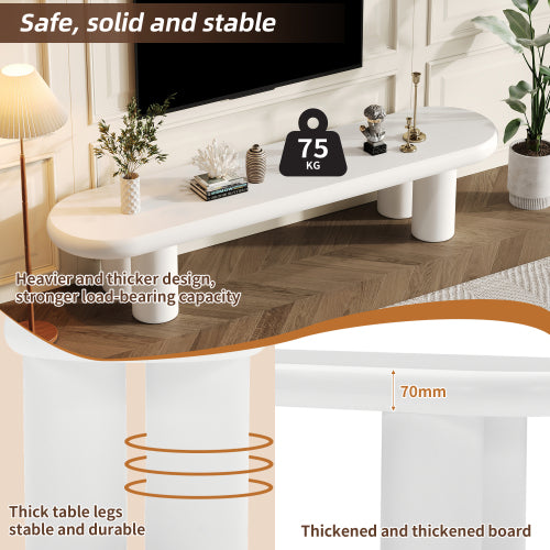 White TV Stand for 70-Inch TVs – DecorisLane