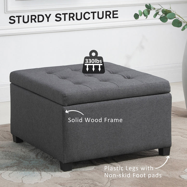 Round Storage Ottoman Bench for Home Decorislane
