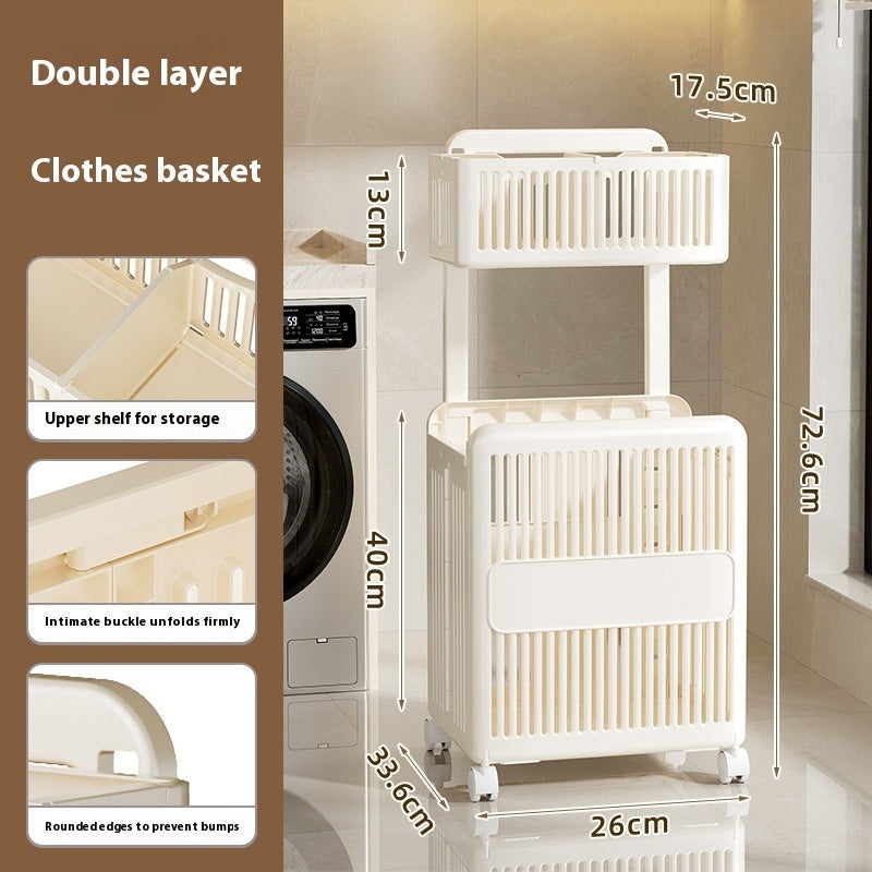Double-Layer Foldable Laundry Basket - Decorislane