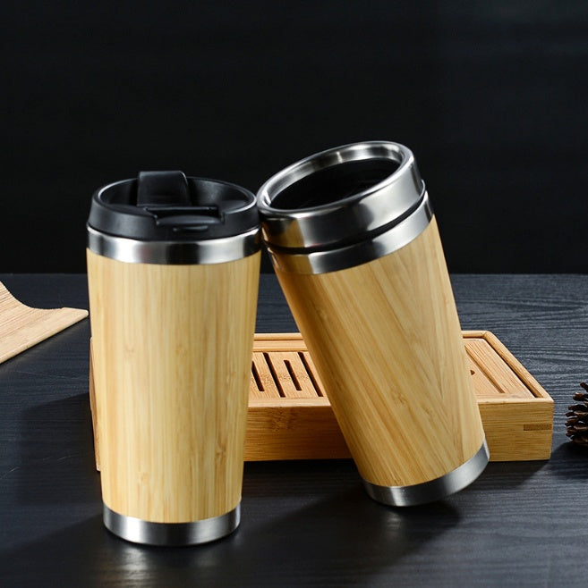 Bamboo Coffee Cup 420ml Thermal Travel Mug – Decorislane