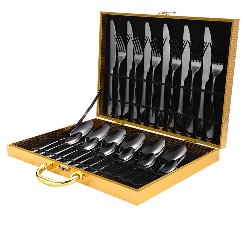 High-End 24-Piece Stainless Steel Tableware Set – Decorislane