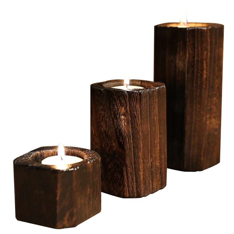 Solid Wood Candle Holder for Home Decorislane