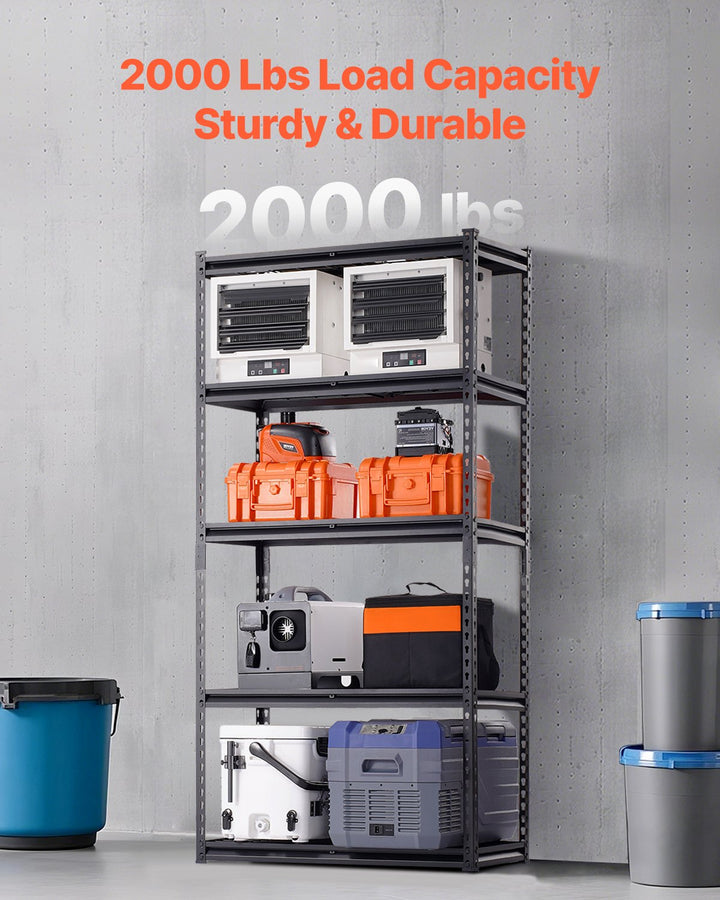 5-Tier Heavy Duty Garage Shelving 2000LBS – Decorislane
