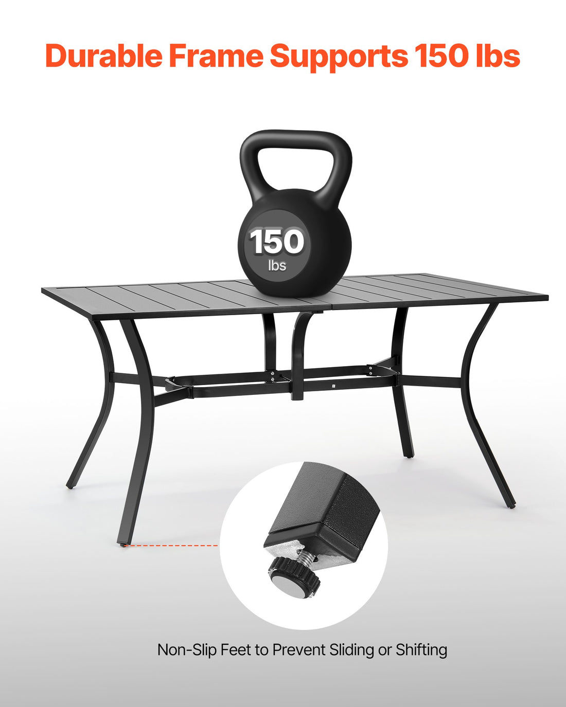 59" Rectangular Patio Dining Table – Decorislane