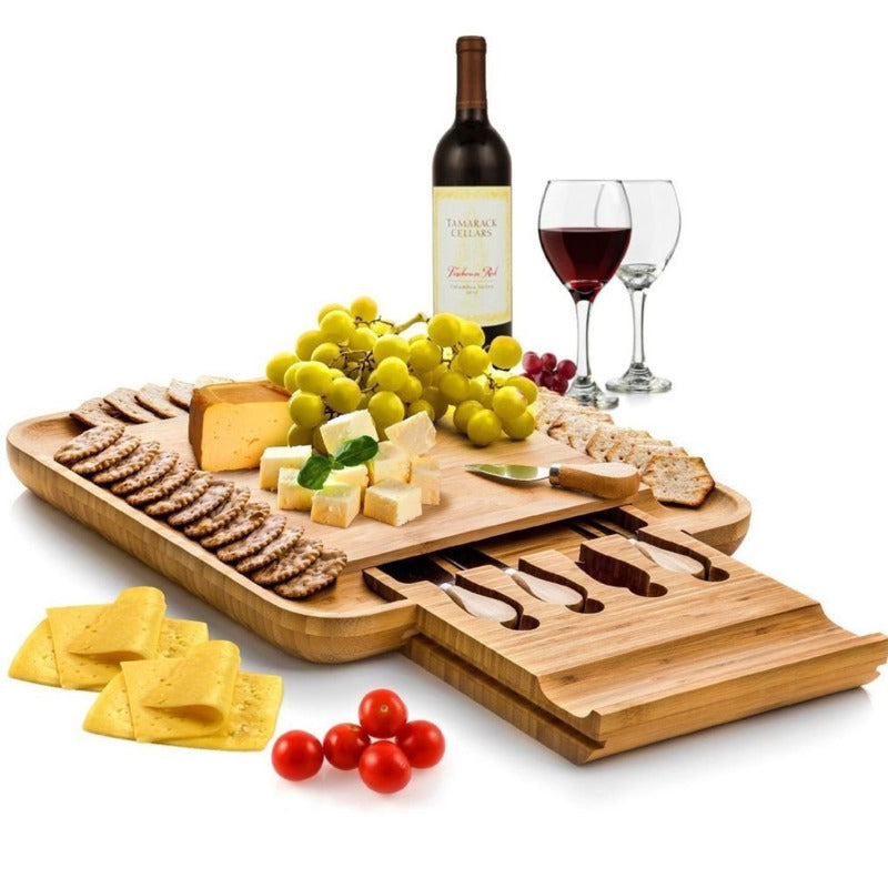 Bamboo Cheese Cutting Board Set Decorislane