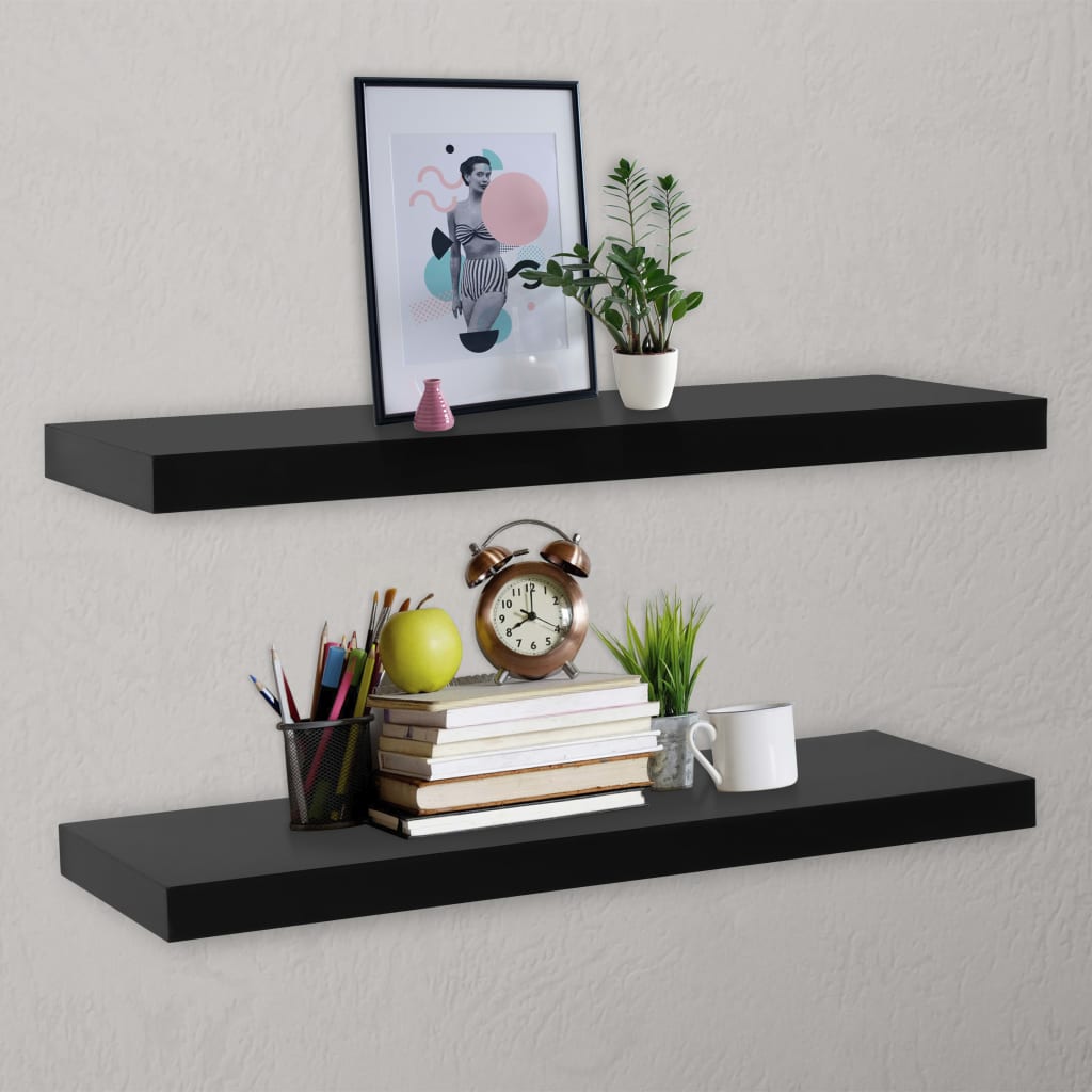 2-Pcs Floating Shelves 60x20cm for Home Decorislane