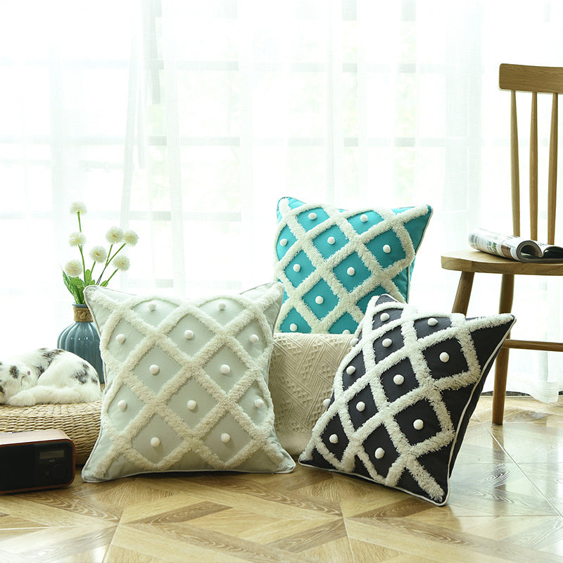 Tufted Moroccan Ball Cushion Cover – Decorislane