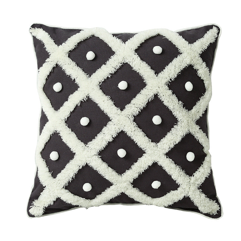 Tufted Moroccan Ball Cushion Cover – Decorislane