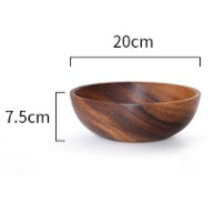 Kitchen Natural Wooden Bowl Household Fruit Bowl Salad Bowl For Home Restaurant Food Container Wooden Utensils – Decorislane