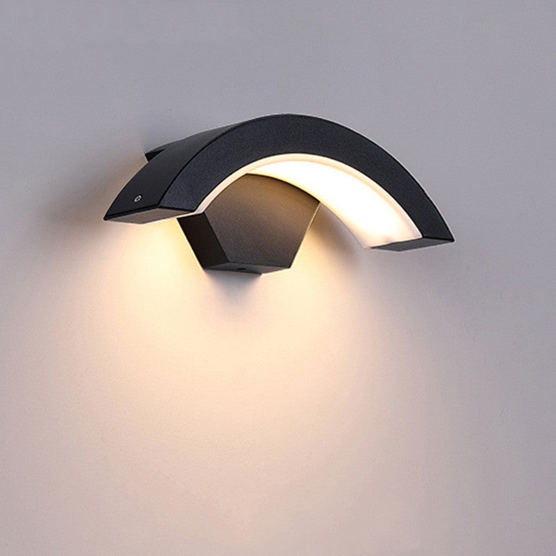 Curved Moon LED Induction Wall Light Decorislane