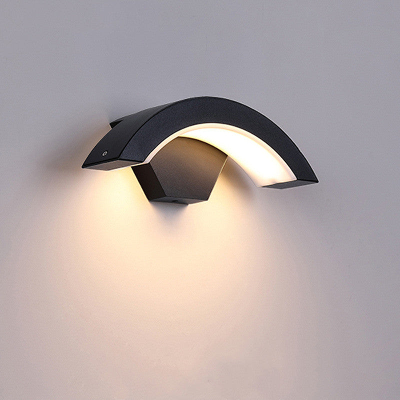 Curved Moon LED Induction Wall Light Decorislane