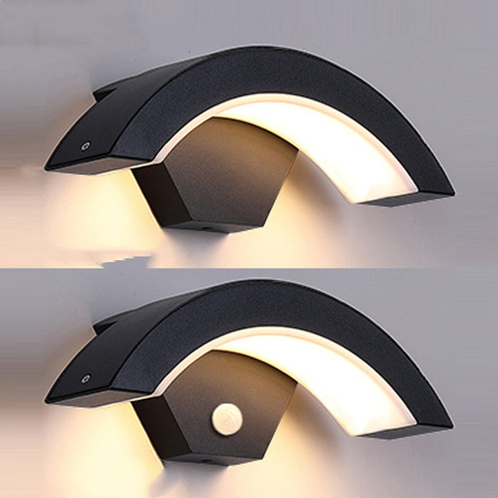 Curved Moon LED Induction Wall Light Decorislane