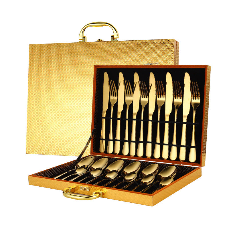 High-End 24-Piece Stainless Steel Tableware Set – Decorislane