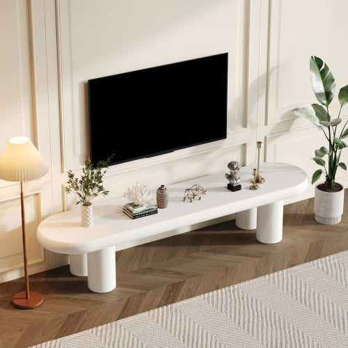 White TV Stand for 70-Inch TVs – DecorisLane