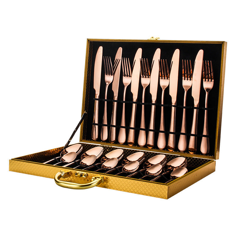 High-End 24-Piece Stainless Steel Tableware Set – Decorislane