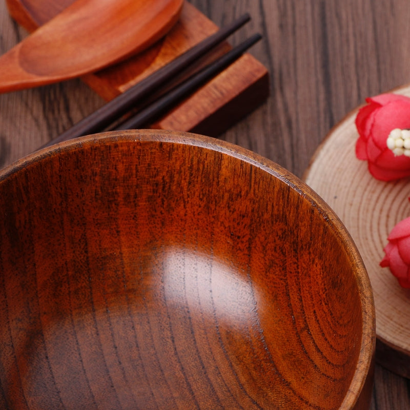 Wooden Round Wooden Bowl Set – Decorislane
