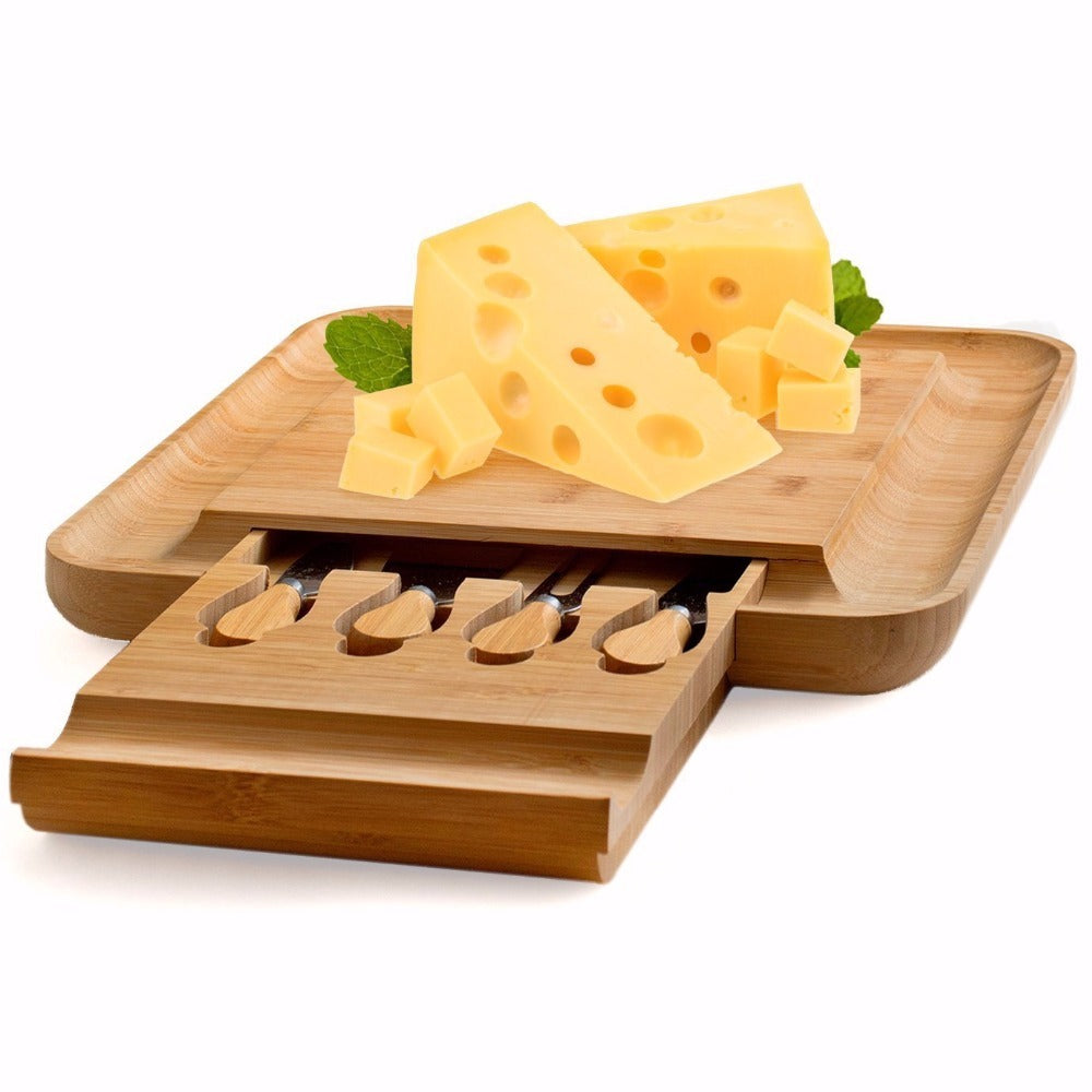 Bamboo Cheese Cutting Board Set Decorislane