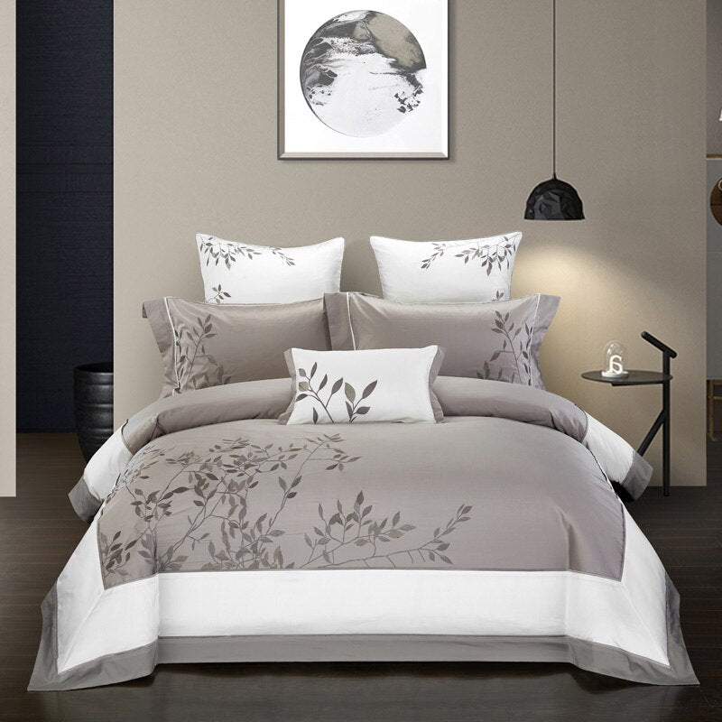 4-Piece Cotton Embroidered Bedding Set – Decorislane