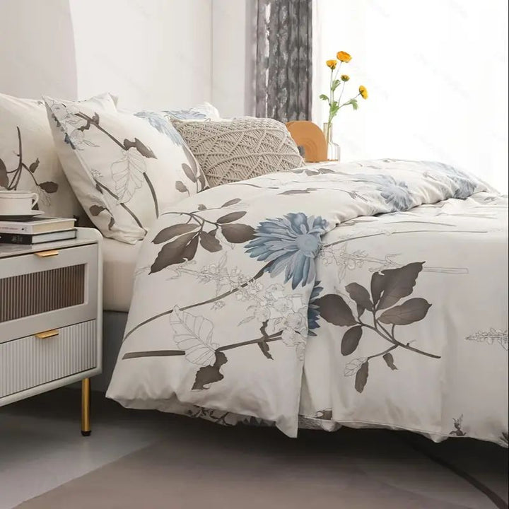 Big Flower Morandi Duvet Cover Set 68x90 – Decorislane