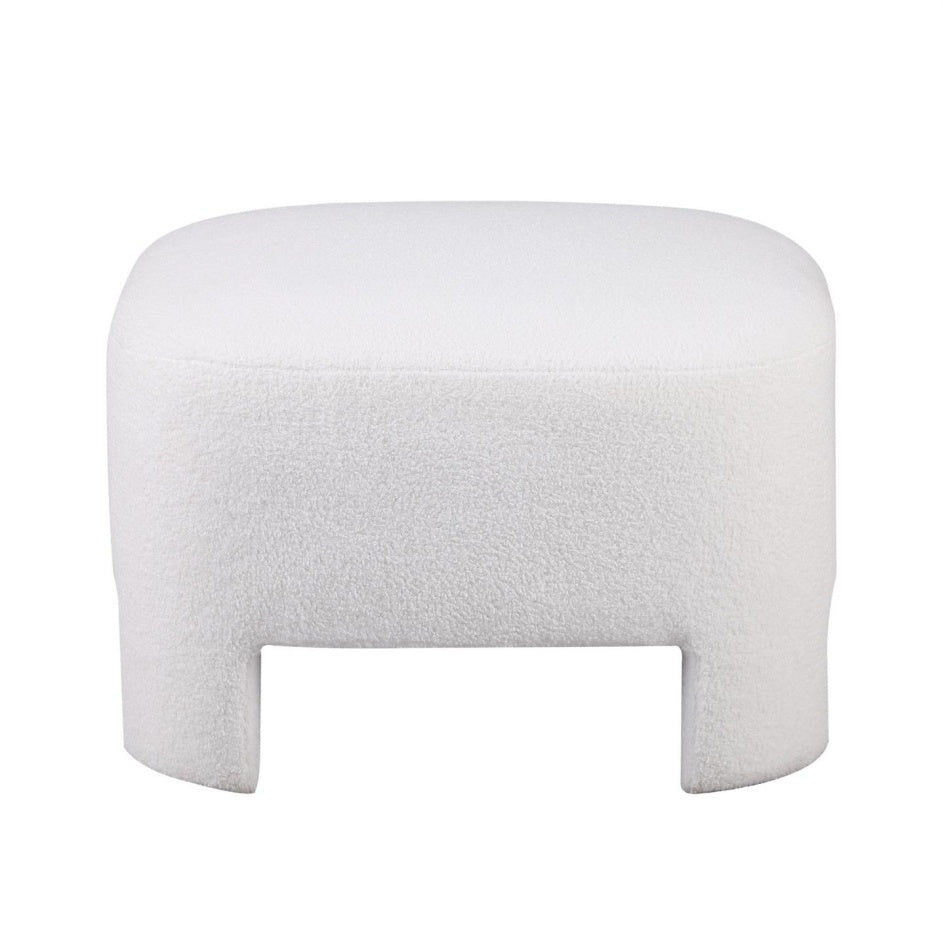 White Ottoman Footrest for Living Room Decorislane