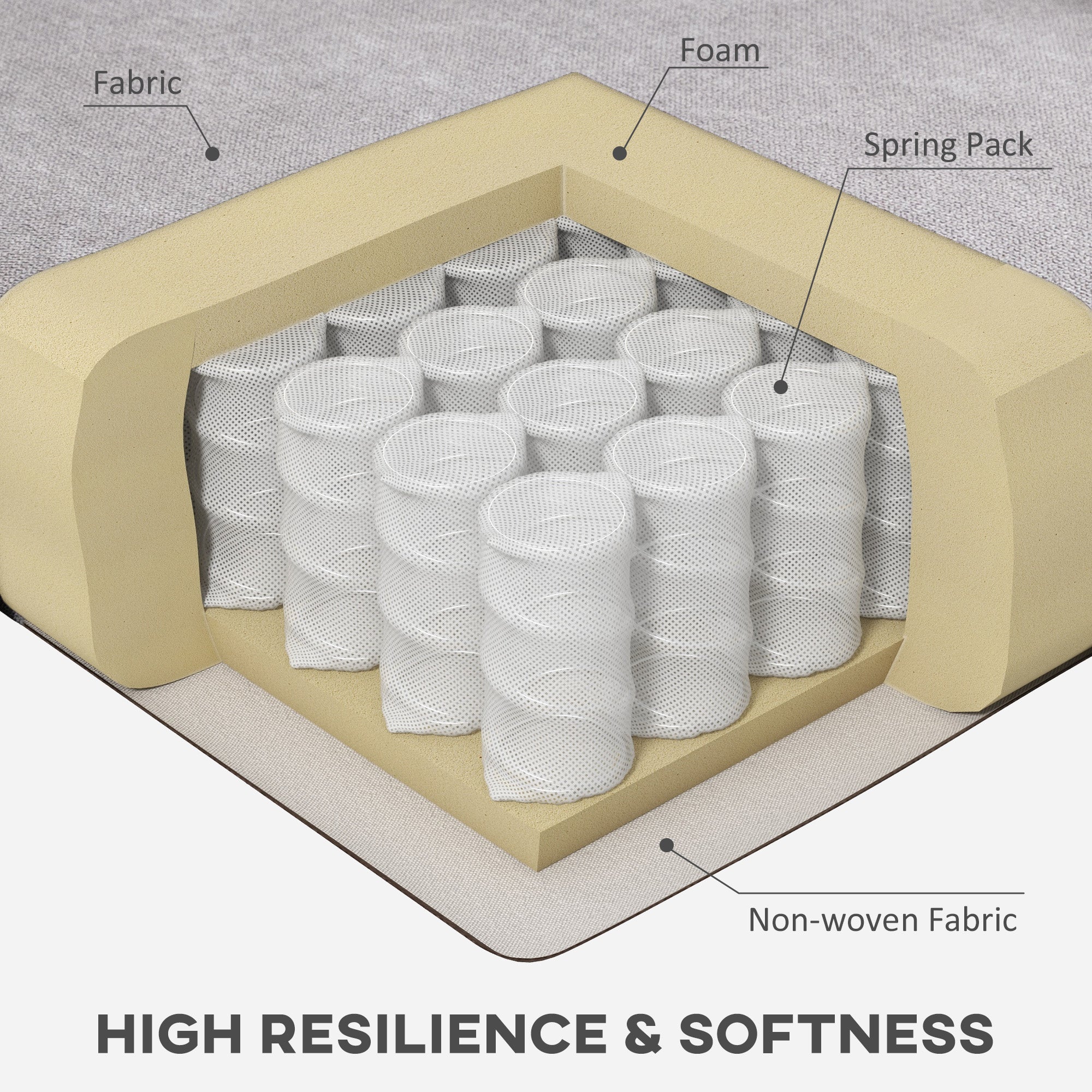 Gray Tufted Fabric Club Accent Chair with Cushion Decorislane