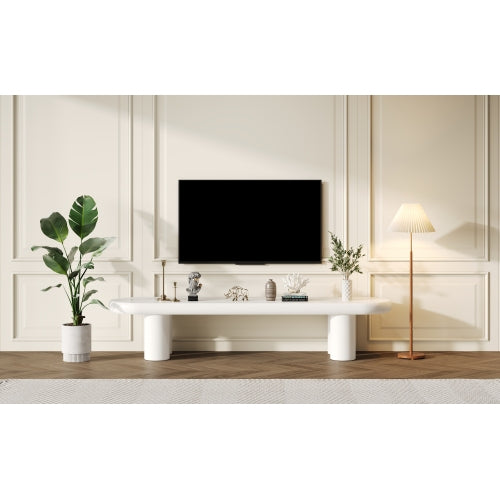 White TV Stand for 70-Inch TVs – DecorisLane
