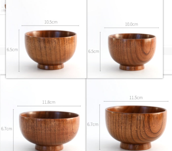 Wooden Round Wooden Bowl Set – Decorislane