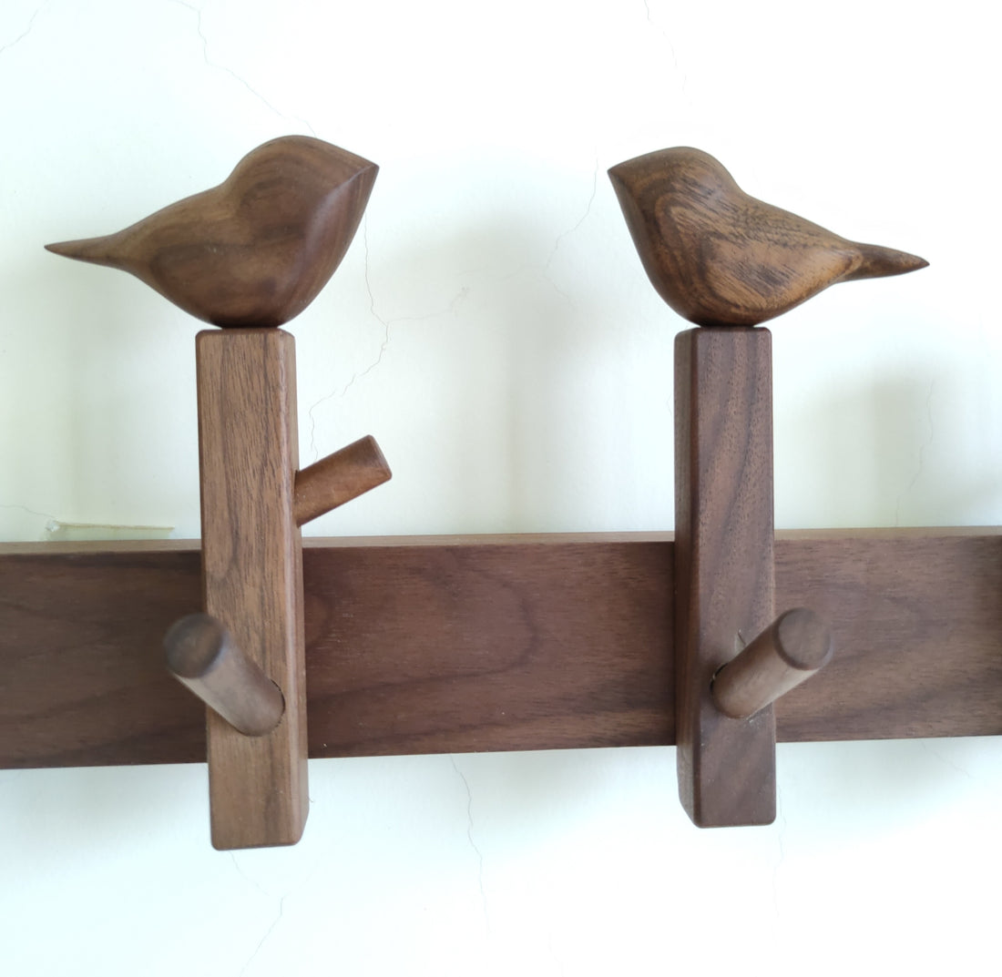 Black Walnut Wall-Mounted Entryway Coat Hook Decorislane
