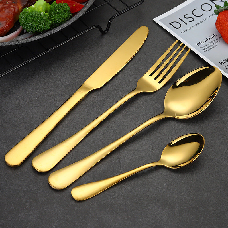 High-End 24-Piece Stainless Steel Tableware Set – Decorislane