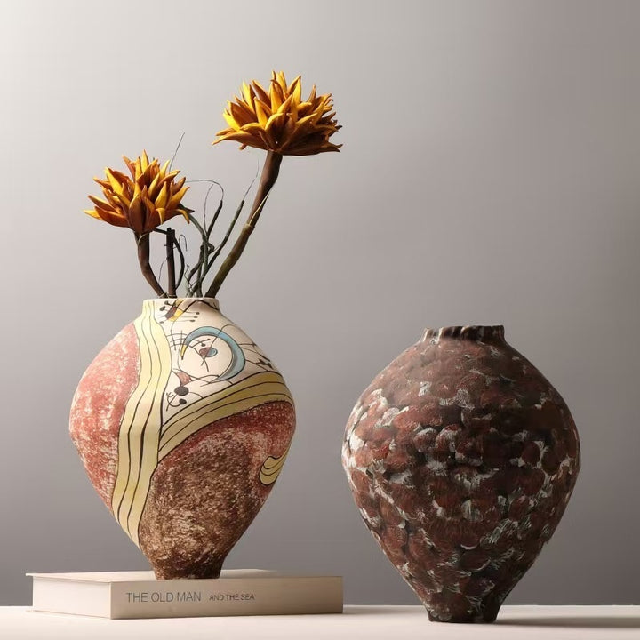 White Ceramic Decorative Vase for Home Decorislane