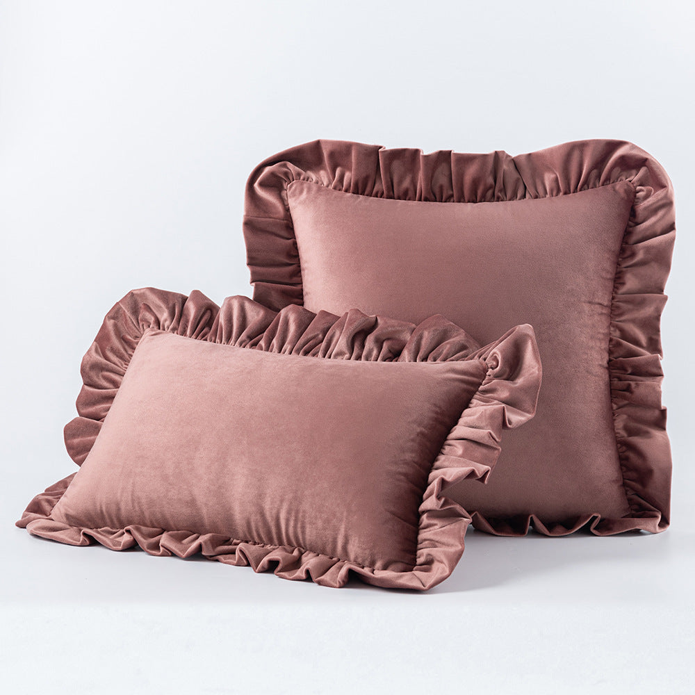 Nordic Velvet Lace Throw Pillow for Sofa Decorislane