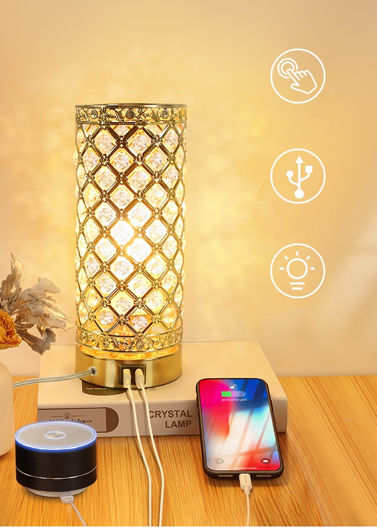 Creative Crystal Desk Lamp for Bedroom Decorislane