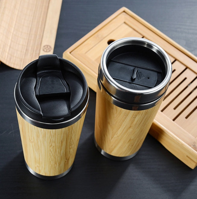 Bamboo Coffee Cup 420ml Thermal Travel Mug – Decorislane