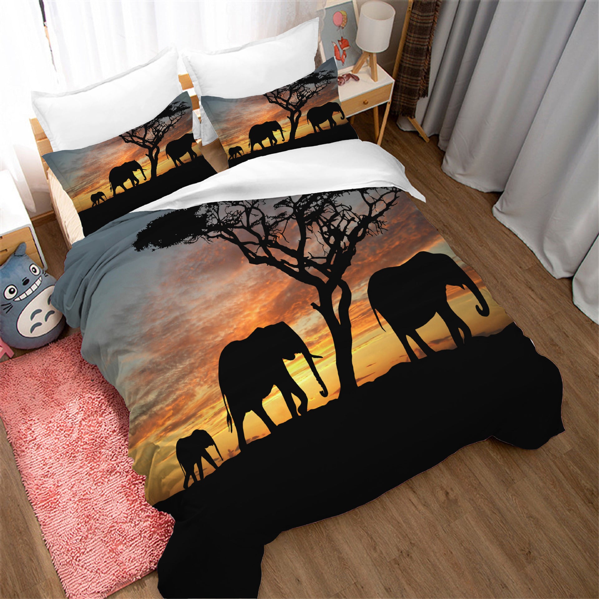 Elephant Print Twill Duvet Cover – Decorislane