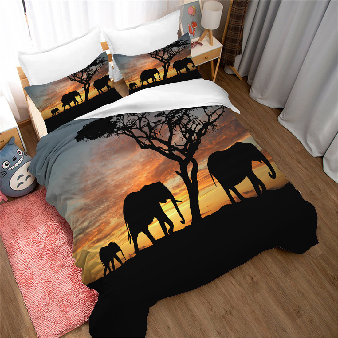 Elephant Print Twill Duvet Cover – Decorislane