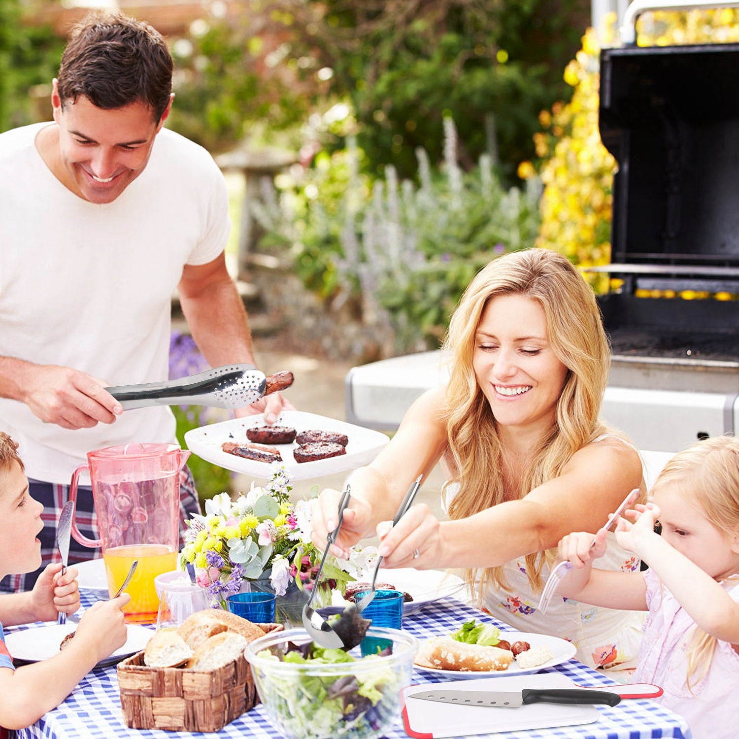 19-Pcs Camping Cooking Utensil Kit with Storage Bag Decorislane