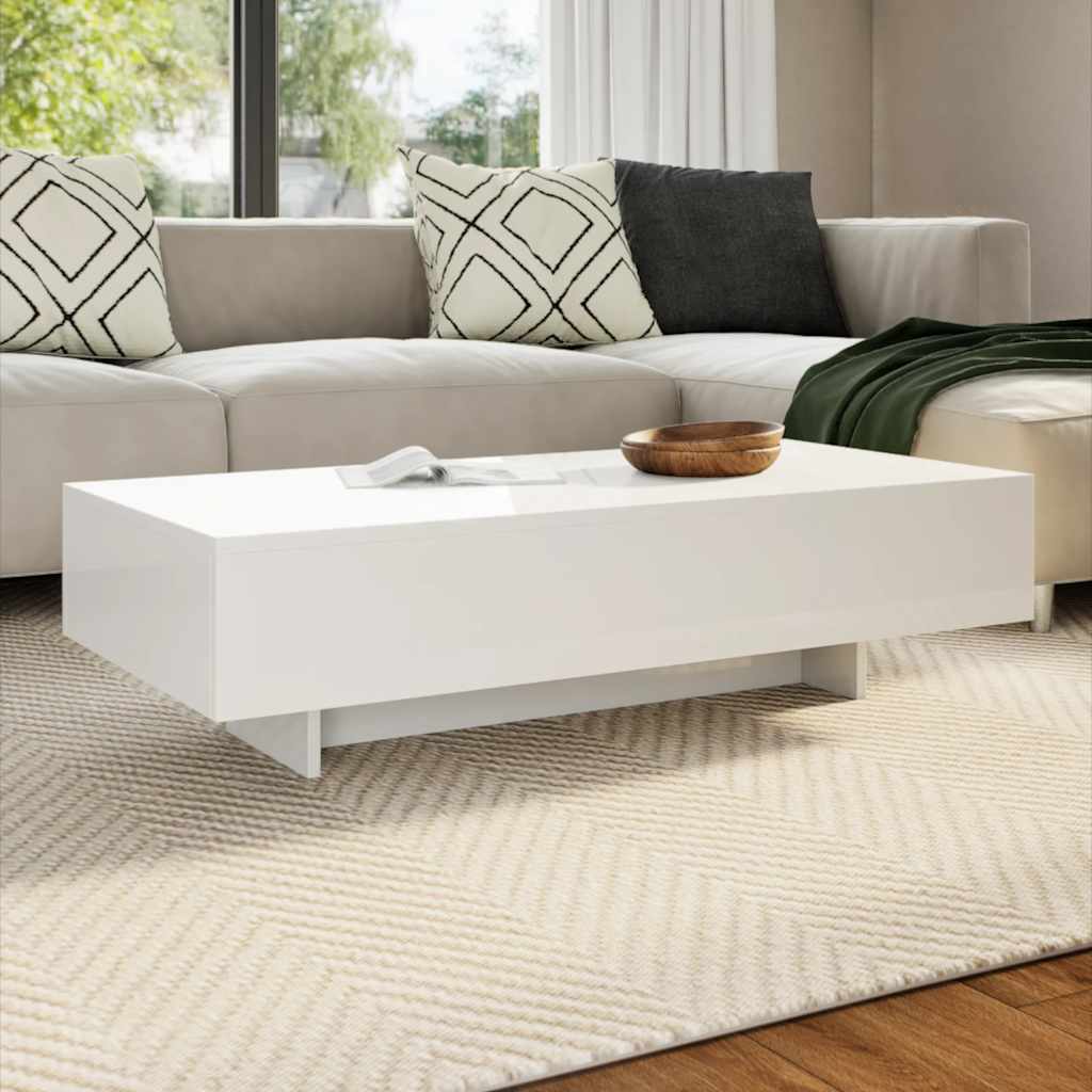High-Gloss Coffee Table for Living Room Decorislane