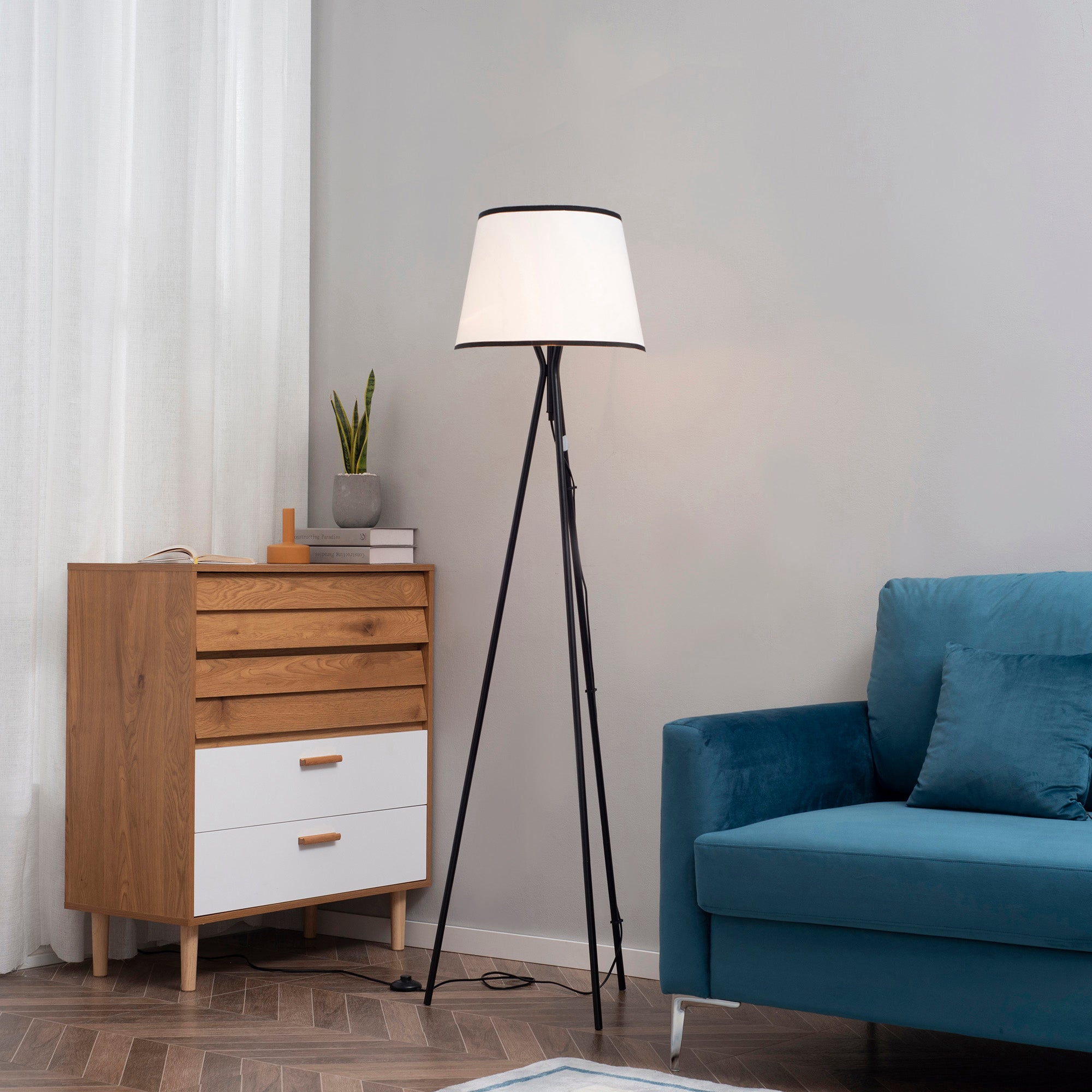 Modern Tripod Floor Lamp for Living Room Decorislane