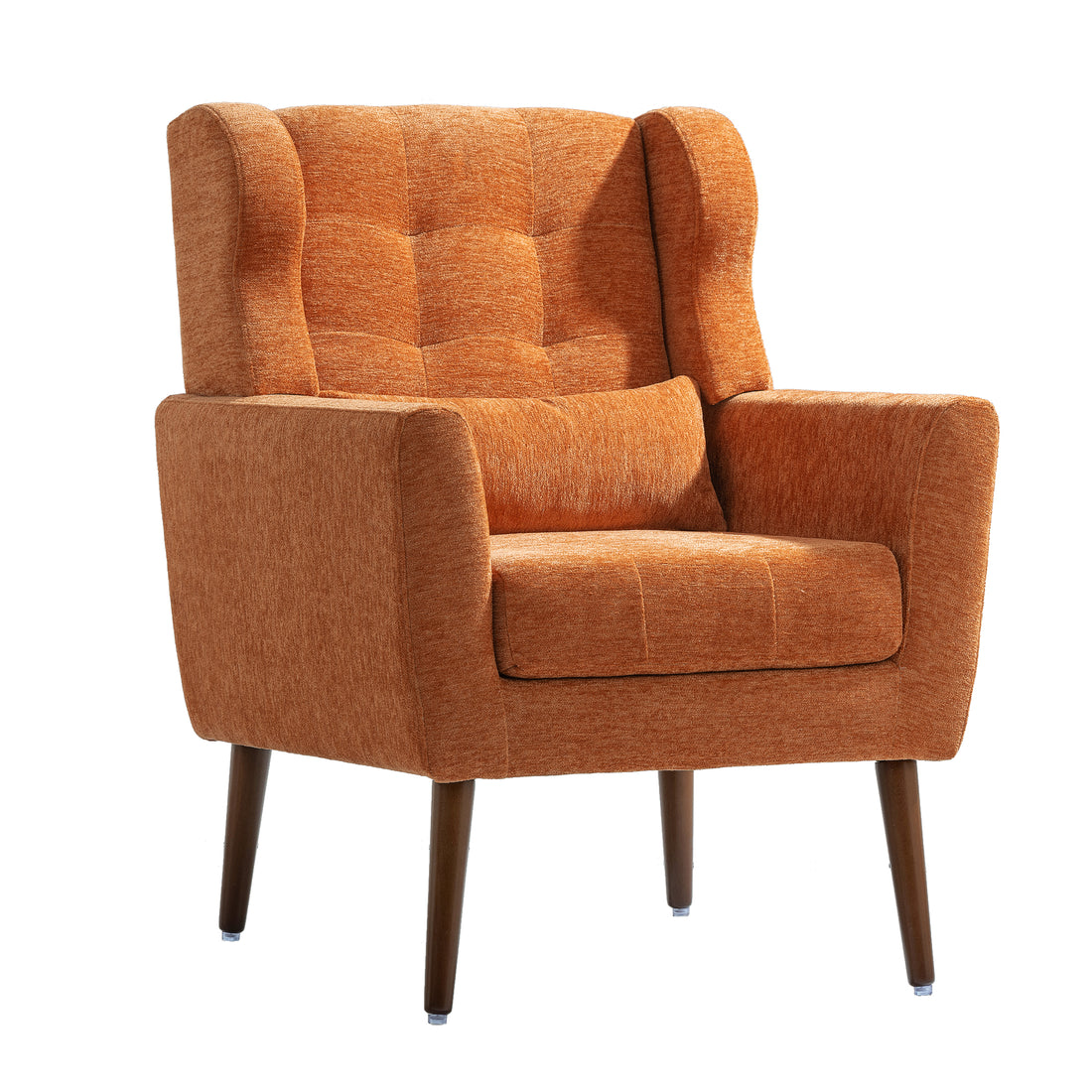 Orange Chenille Accent Chair – Decorislane