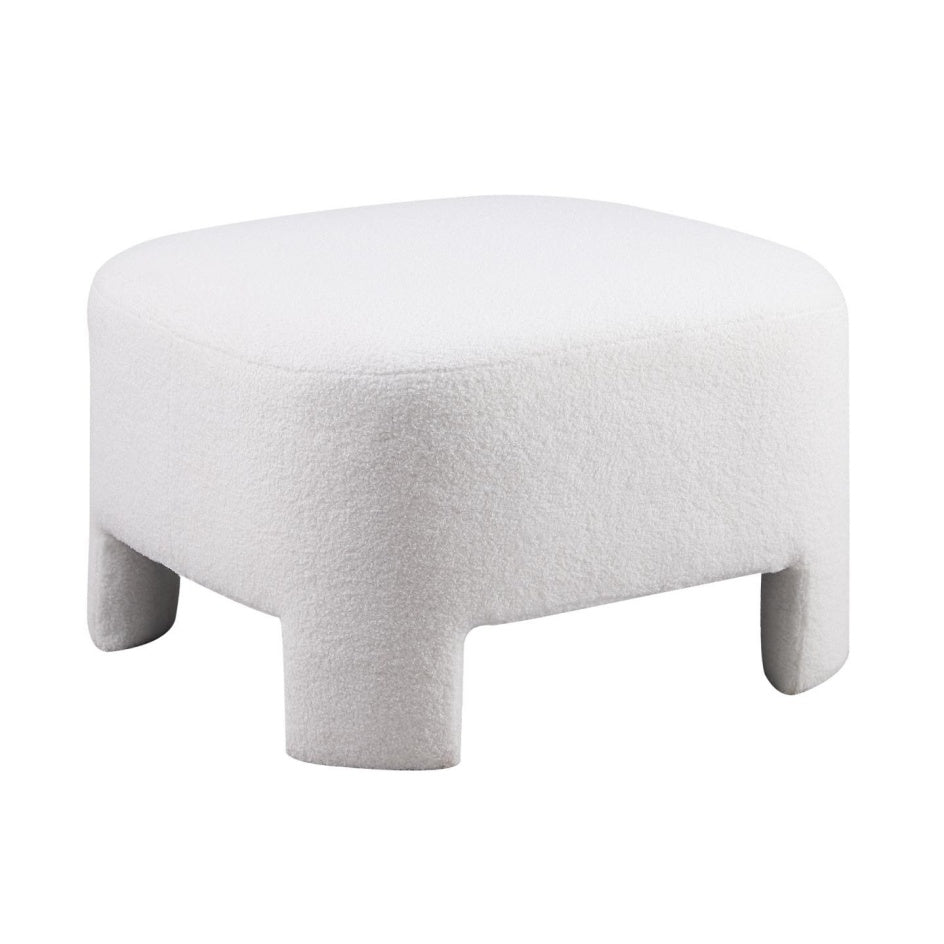 White Ottoman Footrest for Living Room Decorislane