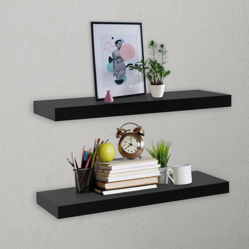 2-Pcs Floating Shelves 60x20cm for Home Decorislane