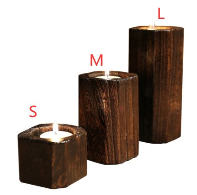 Solid Wood Candle Holder for Home Decorislane