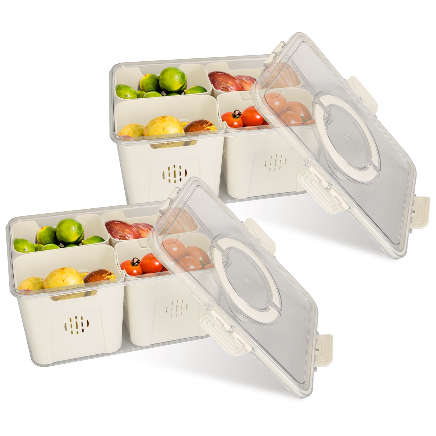 2-Pack Airtight Fruit Storage Containers Decorislane