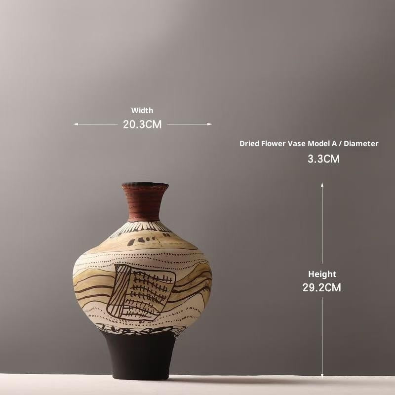 White Ceramic Decorative Vase for Home Decorislane