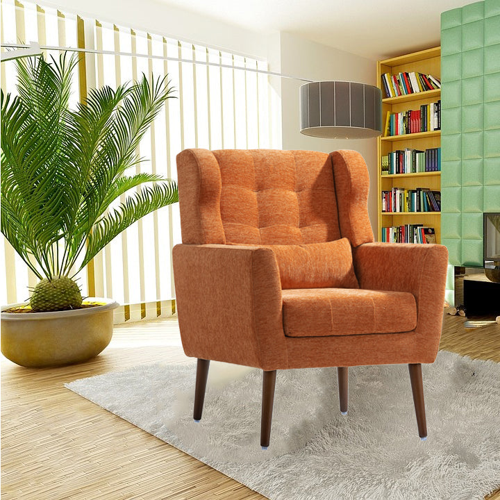 Orange Chenille Accent Chair – Decorislane