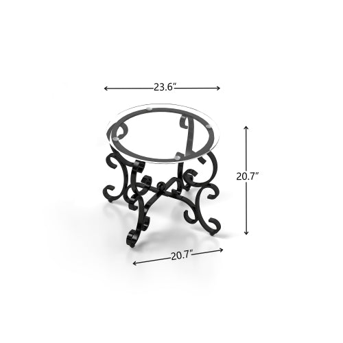 3-Piece Tempered Glass Coffee Table Set Decorislane