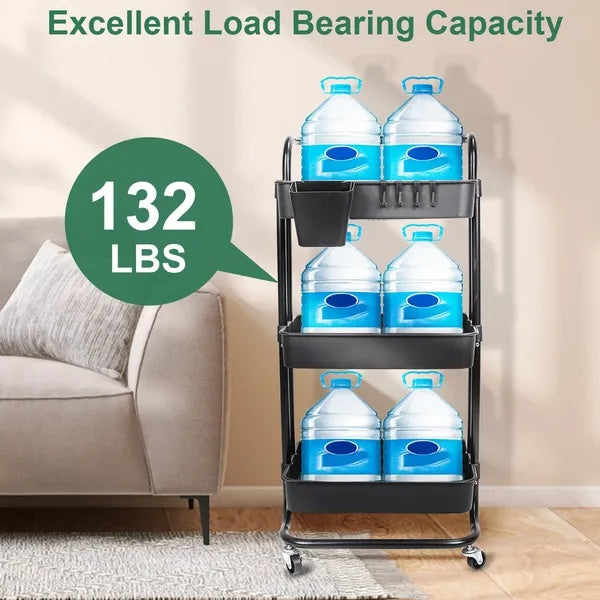 Decorislane 3 -Tier Rolling Utility Cart